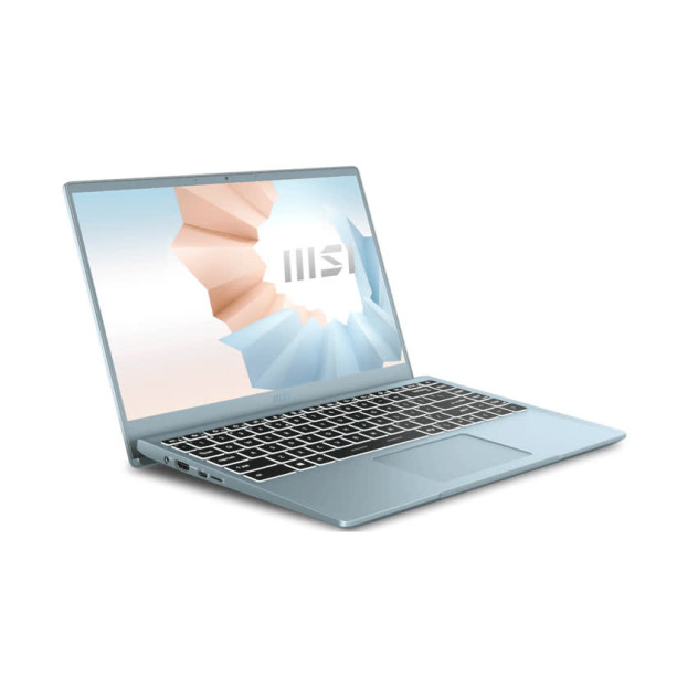ngoài hình Laptop MSI Modern 14 B11SB (074VN) (i5-1135G7/8GB RAM/512GB SSD/MX450 2GB/14 inch FHD/Win 10/Xanh) (2020)