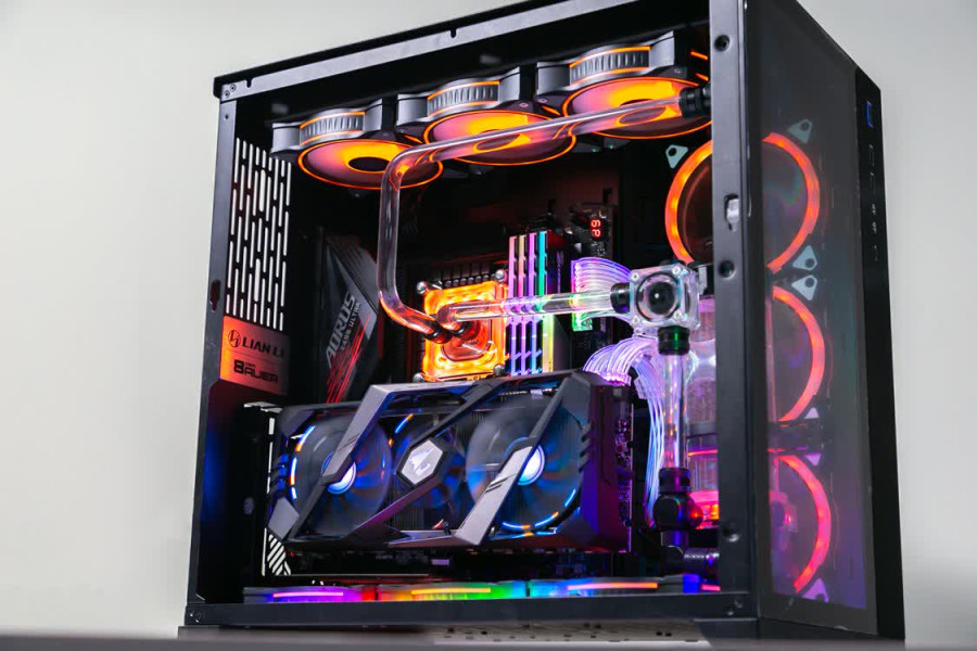 Nội quan PC ENTHUSIAST GAMING PLATINUM 01 (i7 10700K/Z490/32GB RAM/500GB SSD/RTX 2080 SUPER/850W/WATERCOOLING EK/RGB)