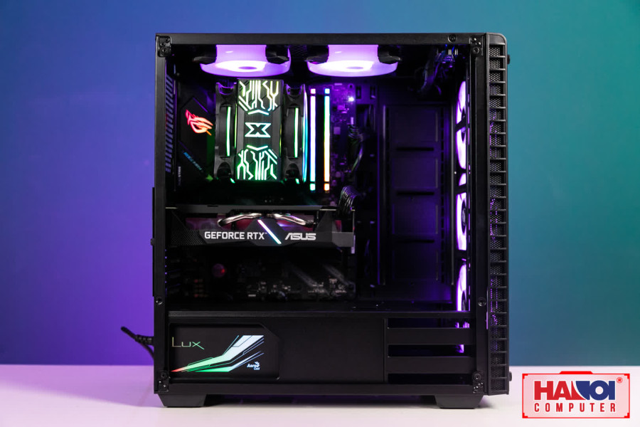 Nội quan PC GAMING FALCON 018 (i5 10400/B460/16GB RAM/250GB SSD/RTX 2060 SUPER/650W/TẢN WINDPOWER/RGB)