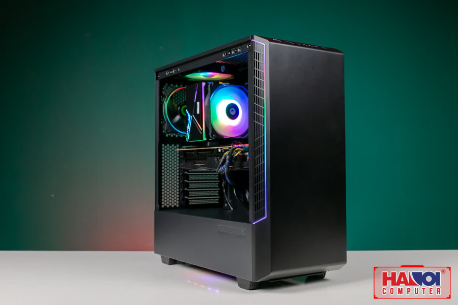 Nội quan PC GAMING FALCON 022 (R5 3600/B450/RAM 8GB/RX 5600/550W/TẢN ID COOLING/RGB)
