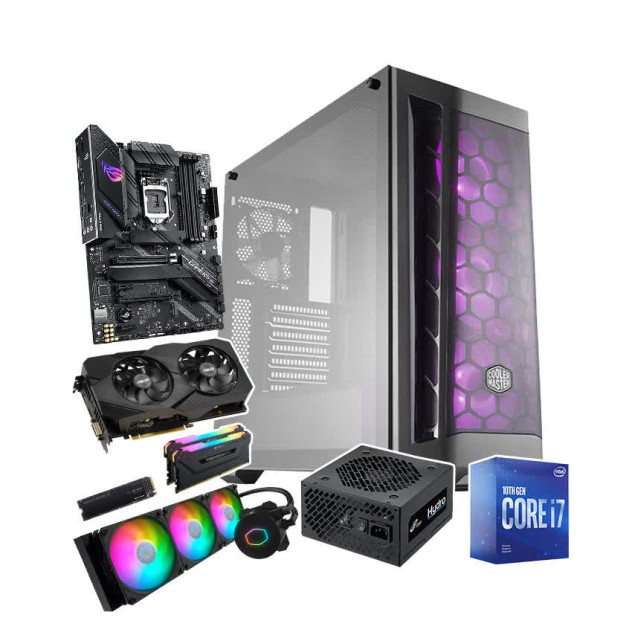 giới thiệu tổng quan PC GAMING FALCON 028 (I7 10700/B460/16GB RAM/250GB SSD/RTX 2070/700W/Tản AIO CM/RGB)