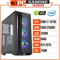 PC GAMING FALCON 028 (I7 10700/B460/16GB RAM/250GB SSD/RTX 2070/700W/Tản AIO CM/RGB)