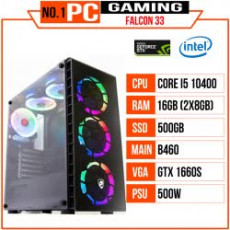 PC GAMING FALCON 033 (I5 10400/B460M/16GB RAM/500GB SSD/GTX 1660 Supper/500W/Tản CR1000GT/RGB)