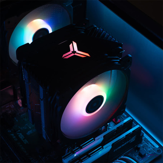 ngoài hình PC GAMING FALCON 054 (R5 3600/B450/16GB RAM/256GB SSD/GTX 1660 SUPER/550W/RGB)