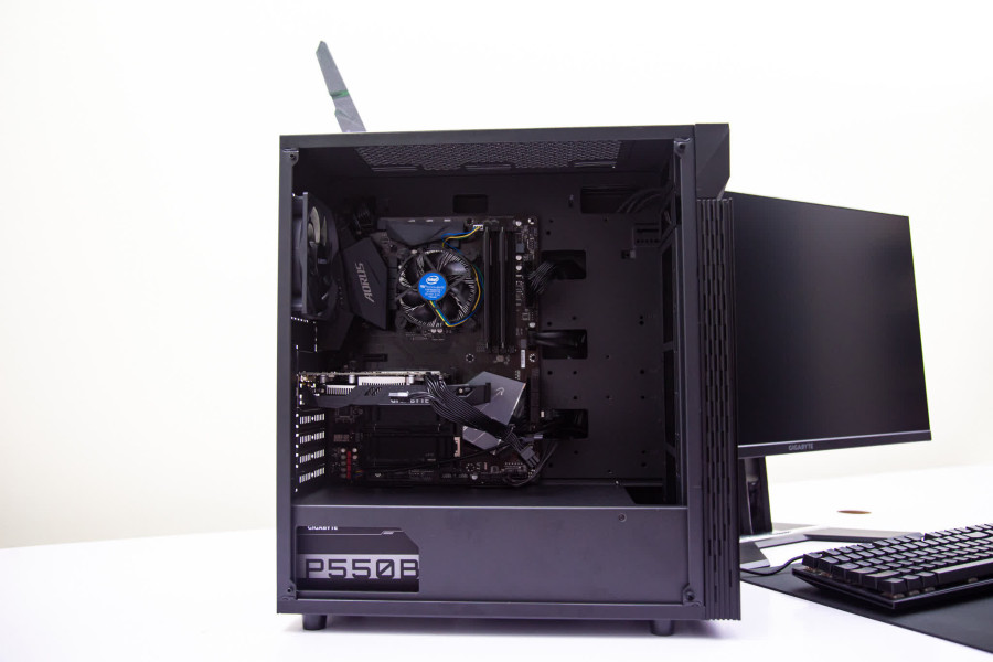 giới thiệu tổng quan PC GAMING GIGABYTE AORUS 001 (I5 10400/B460/16GB RAM/240GB SSD/RTX 2060/550W/RGB)