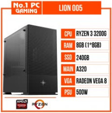 PC GAMING LION 005 (R3 3200G/A320/8GB RAM/240GB SSD/500W)