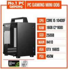 PC GAMING MINI 006 (10400F/H410/16GB RAM/256GB SSD/GTX 1660 SUPER/450W/RGB)