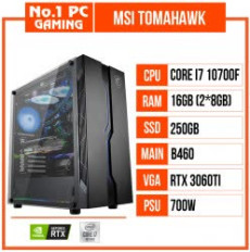 PC GAMING MSI TOMAHAWK (i7 10700F/B460/16GB RAM/250GB SSD/RTX 3060Ti/700W/AIO CM 240)
