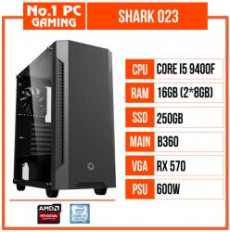 PC GAMING SHARK 023 (i5 9400F/B360/16GB RAM/250 SSD/RX 570/600W/Tản T400i/RGB