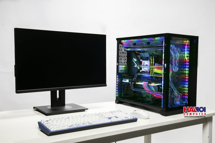 Nội quan PC HNC ENTHUSIAST WATERCOOLING- GAMING LIMITED E1 (I7 8700/B360/16GB RAM/512GB SSD/RTX 2070/600W/RGB)