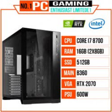 PC HNC ENTHUSIAST WATERCOOLING- GAMING LIMITED E1 (I7 8700/B360/16GB RAM/512GB SSD/RTX 2070/600W/RGB)