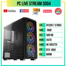PC Live Stream S004 (Ryzen 7 3700X/X570/16GB RAM/GTX 1650/4K Capture Card/500GB SSD/600w)