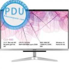PC Acer Aspire All in one C22-960 (i5-10210U/4GB RAM/128GB SSD + 1TB HDD/21.5 inch FHD/WL+BT/K+M/Win 10) (DQ.BD9SV.001)