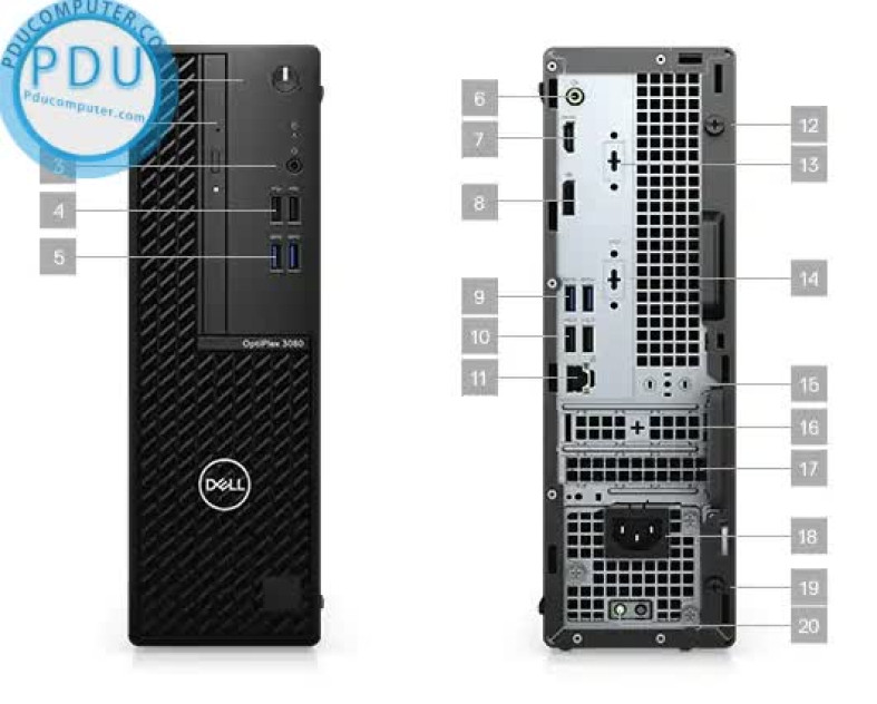 PC Dell OptiPlex 3080MT (i3-10100/4GB RAM/256GB SSD/DVDRW/K+M/Fedora) (3080MT-i310100-4GSSD3Y)