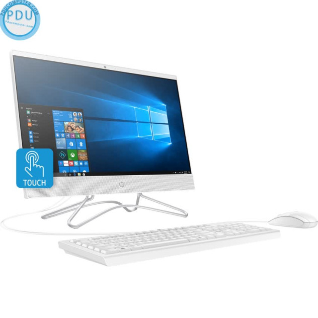 ngoài hình PC HP All in One 22-c0120d (i3-9100T/4GB RAM/1TB HDD/21.5inch/Touch/DVDRW/WL+BT/K+M/Win 10) (5QC38AA)