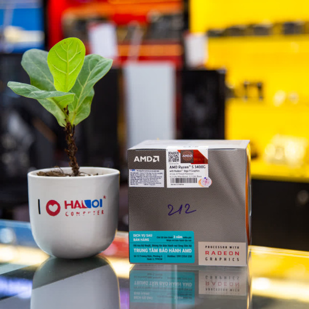 CPU AMD Ryzen 5 3400G (3.7GHz turbo up to 4.2GHz, 4 nhân 8 luồng, 4MB Cache, Radeon Vega 11, 65W) - Socket AMD AM4