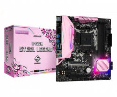 Mainboard ASROCK B450M STEEL LEGEND (Pink Edition)  (AMD B450, Socket AM4, ATX, 4 khe RAM DDR4)