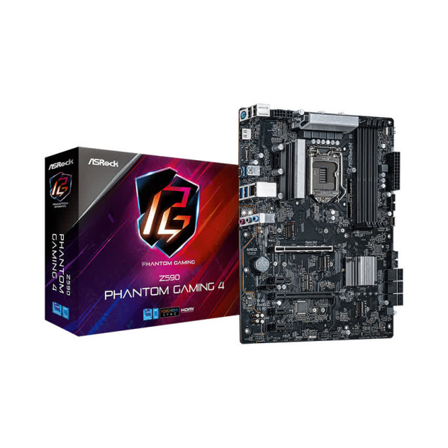 Mainboard ASROCK Z590 PHANTOM GAMING 4 (Intel Z590, Socket 1200, ATX, 4 khe Ram DDR4)
