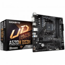 Mainboard Gigabyte A520M-DS3H (AMD A520, Socket 1200, m-ATX, 4 khe RAM DDR4)