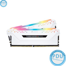 Ram Desktop Corsair Vengeance PRO RGB White (CMW16GX4M2E3200C16W) 16GB (2x8GB) DDR4 3200MHz