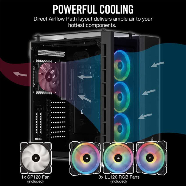 Vỏ Case Corsair 680X RGB TG (Mid Tower/Màu Đen)