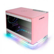 Vỏ case InWin A1 Plus Pink QI Charger - Full Side Tempered Glass Mini ITX ( Mini Tower/Màu Hồng)