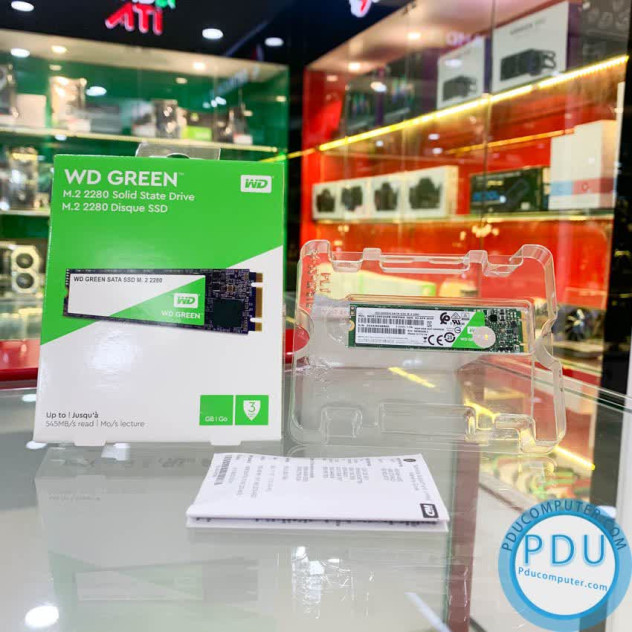 Ổ cứng SSD WD Green 120GB M.2 2280 (Đọc 545MB/s - Ghi 430MB/s) - (WDS120G2G0B)