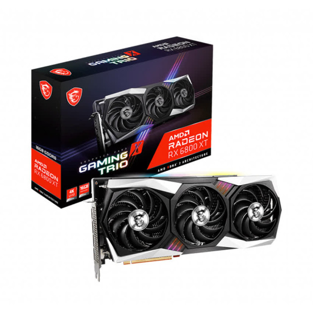 Card màn hình MSI RX 6800 XT GAMING X TRIO (16GB GDDR6, 256-bit, HDMI+DP, 2x8-pin)