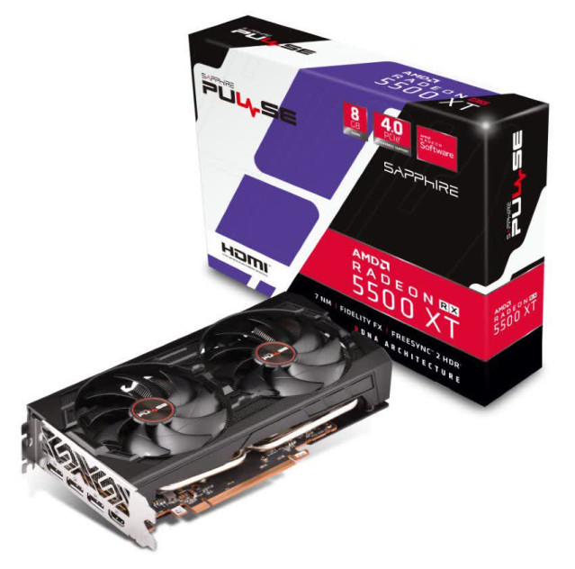 Card màn hình SAPPHIRE RX 5500 XT (8GB GDDR6, 128-bit, HDMI+DP, 1x8-pin)