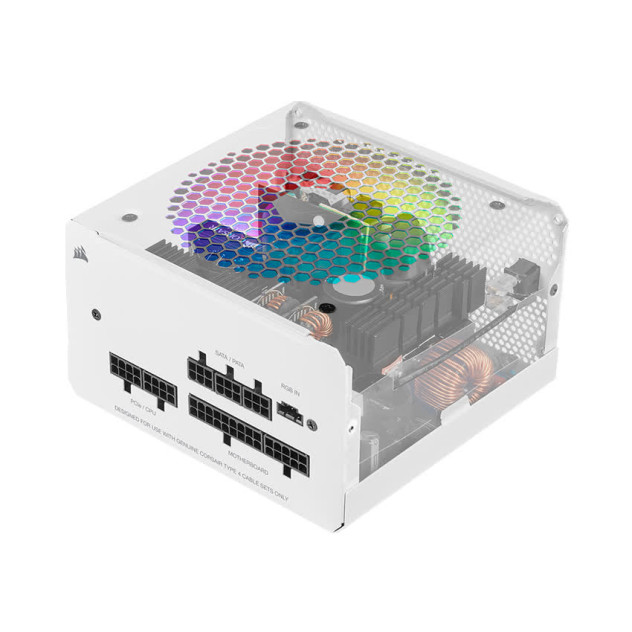 Nguồn Corsair CX550F 550W RGB White (80 Plus Bronze/Màu Trắng/Led RGB/Full Modul)