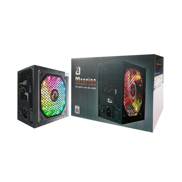 Nguồn Jetek M600 600W (Màu Đen/Led RGB )