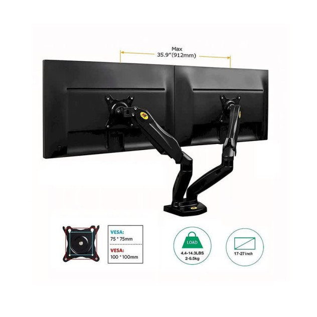 Giá đỡ 2 màn hình máy tính North Bayou F160 (17-27 INCH)