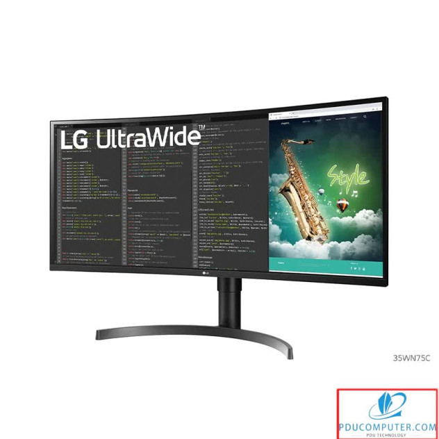 Màn hình LG 35WN75C-B (35inch/2K-QHD/VA/100Hz/5ms/240nits/HDMI+DP+TypeC+Audio/FreeSync/Loa/Cong)